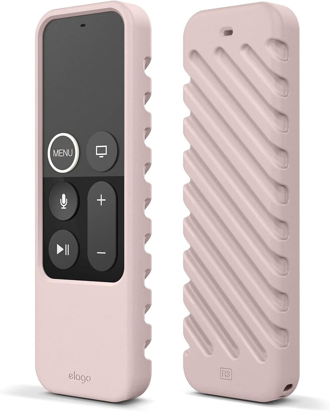Удароустойчив силиконов калъф за Apple TV Siri Remote - Elago R3 Protective Case (светлорозов)