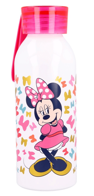 Алуминиева бутилка със силиконова закачалка Minnie Mouse, 510 ml.