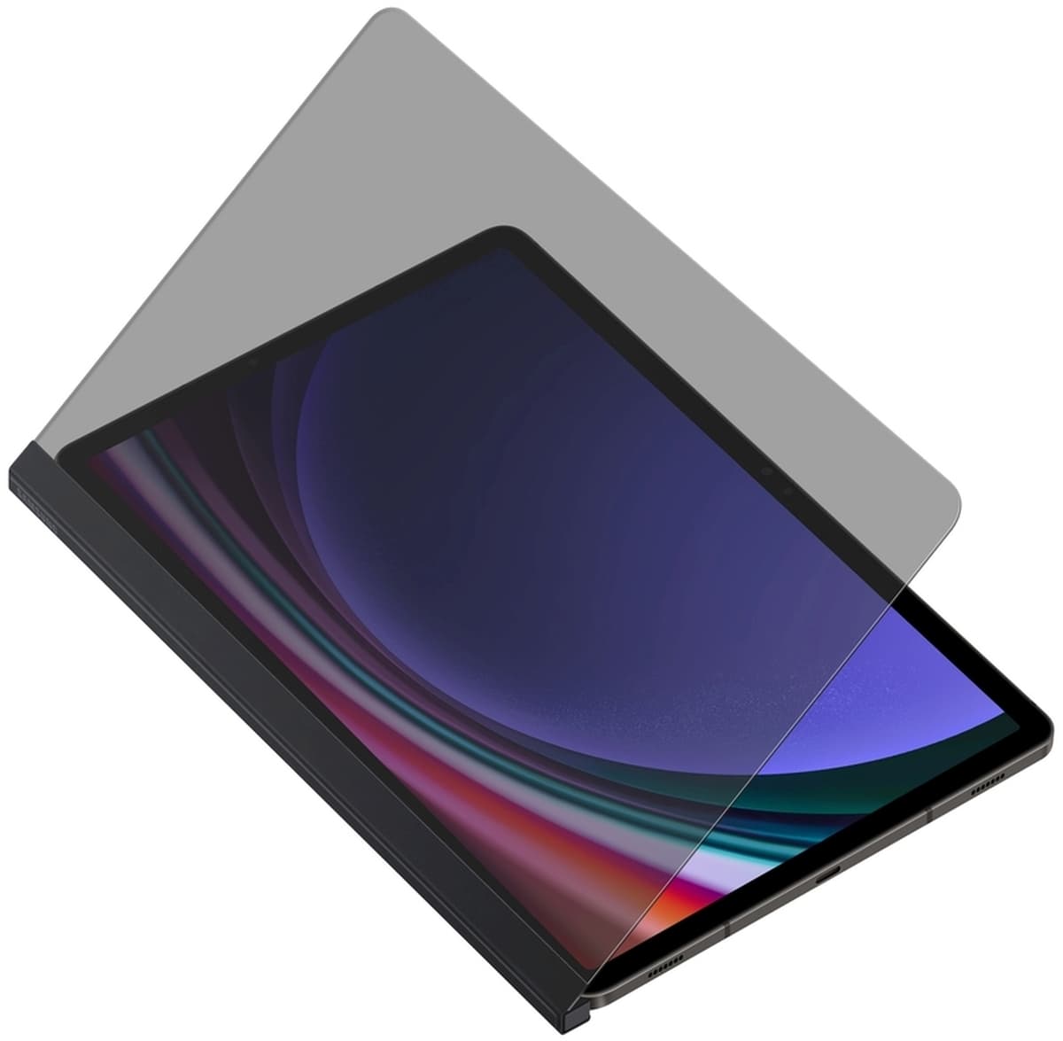 Оригинален калъф с вградено покритие (с определен ъгъл на виждане) за Samsung Galaxy Tab S9 (черен) - Samsung Privacy Screen Case EF-NX712PBEGWW