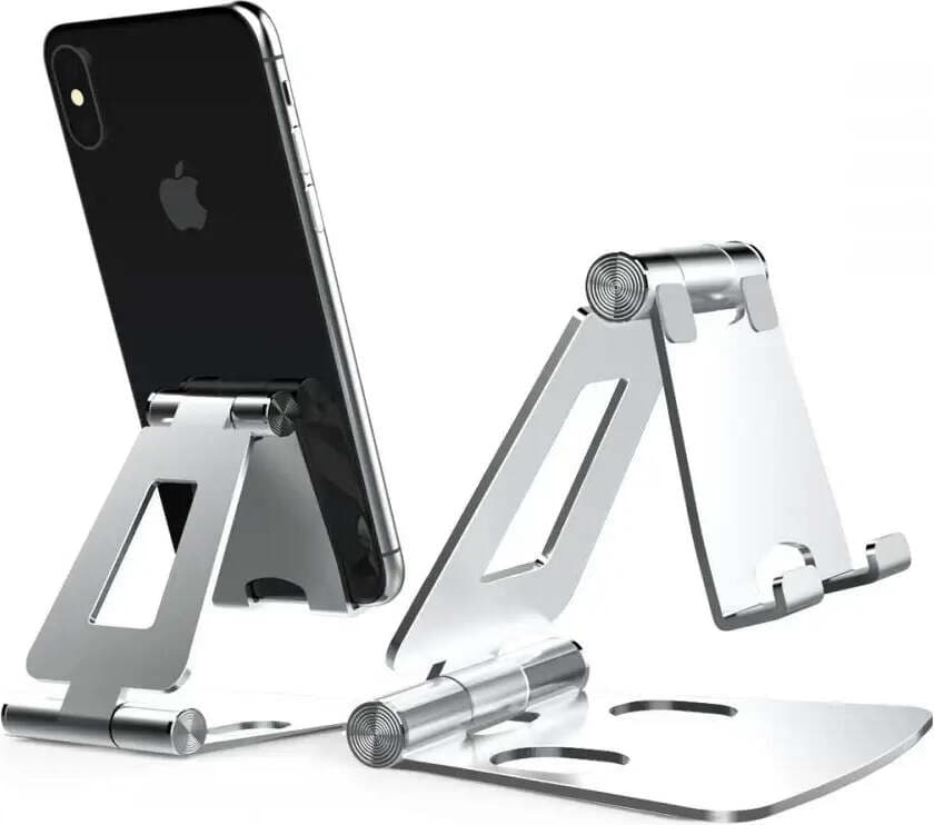 Сгъваема алуминиева поставка за мобилни телефони и таблети до 8.5 инча - Tech-Protect Z16 Universal Foldable Phone Stand (сребрист)