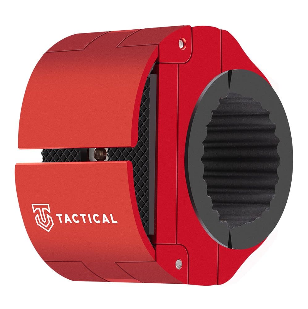 Универсална алуминиева поставка за колело за мобилни телефони (червен) - Tactical Urban Lock 2.0