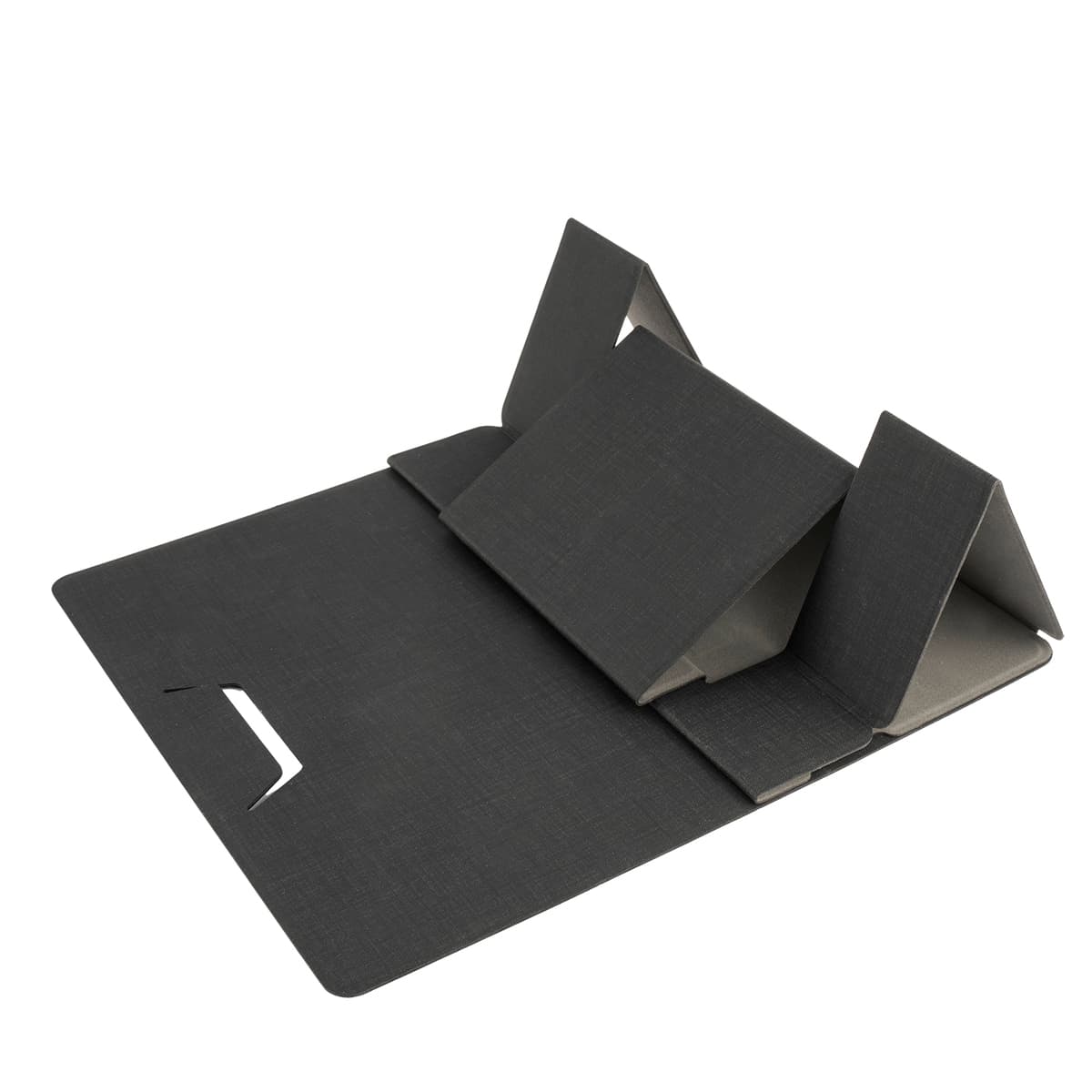 Сгъваема кожена поставка за MacBook и лаптопи - 4smarts ErgoFold Foldable Tablet and Laptop Stand (черен)