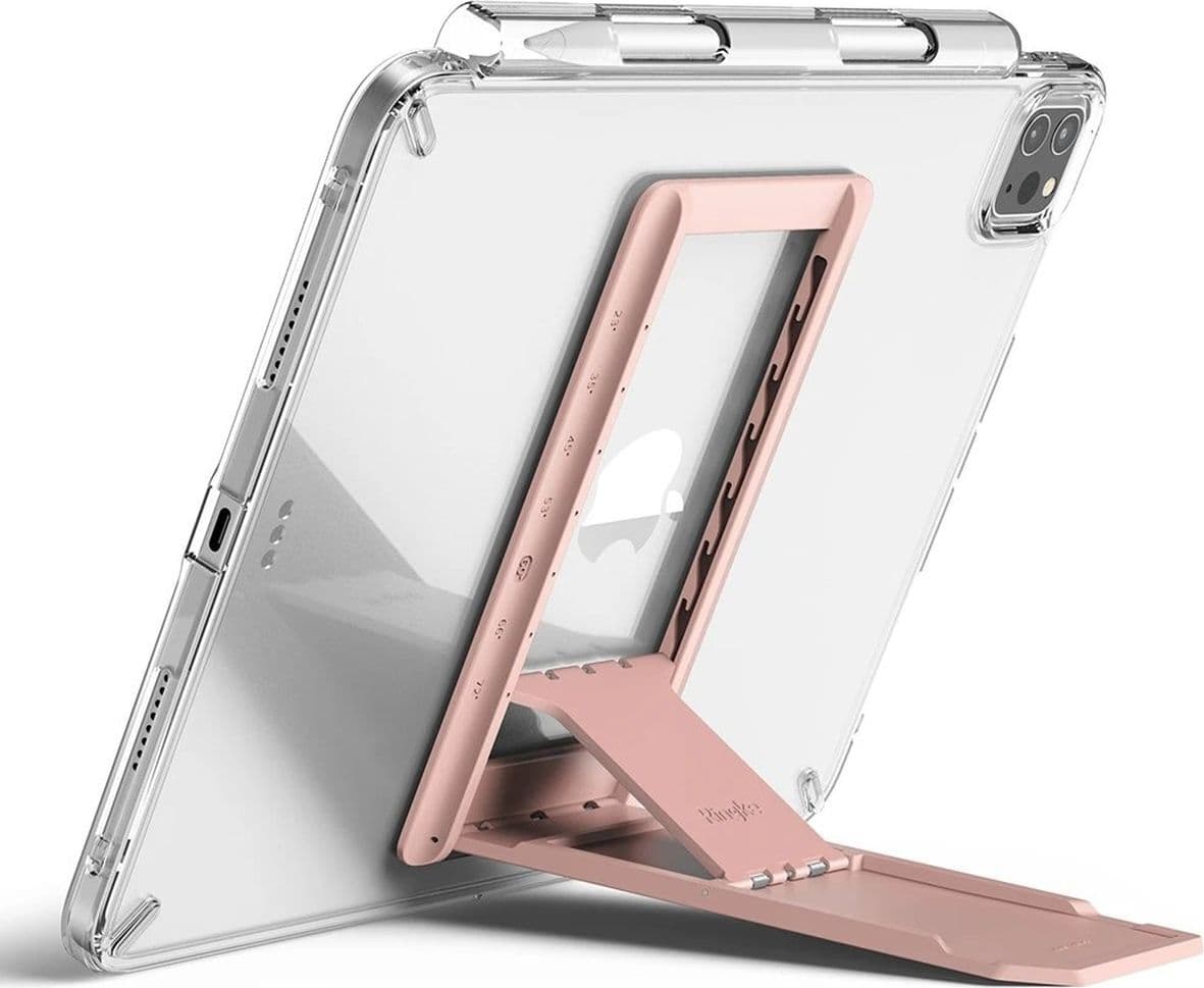 Сгъваема, залепяща се поставка за таблети от 8 до 13 инча - Ringke Outstanding Adjustable Tablet Kicktand (розов)