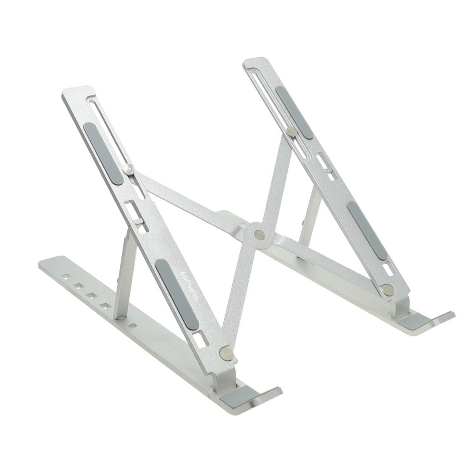 Преносима алуминиева сгъваема поставка за MacBook и лаптопи до 16 инча - 4smarts Portable Desk Stand ErgoFix H18 (тъмносив)