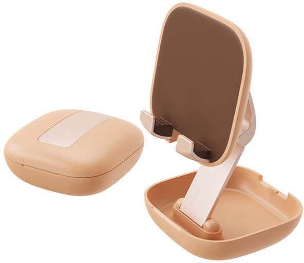 Сгъваема поставка за бюро и гладки повърхности за смартфони - 4smarts Desk Stand Compact for Smartphones (розов)