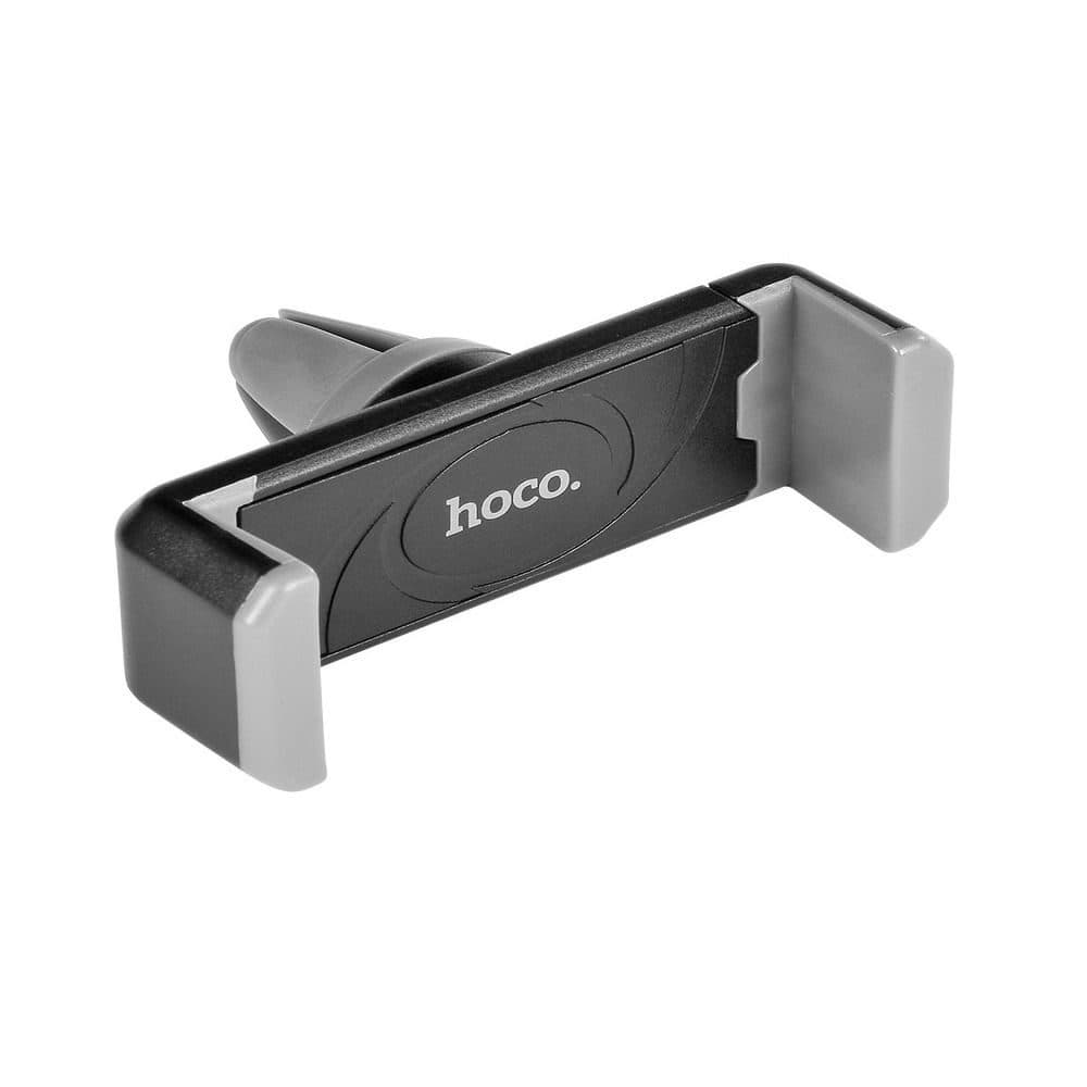 Поставка за радиатора на кола за смартфони с дисплеи до 5.5 инча - Hoco CPH01 Air Vent Mobile Holder (черен-сив)