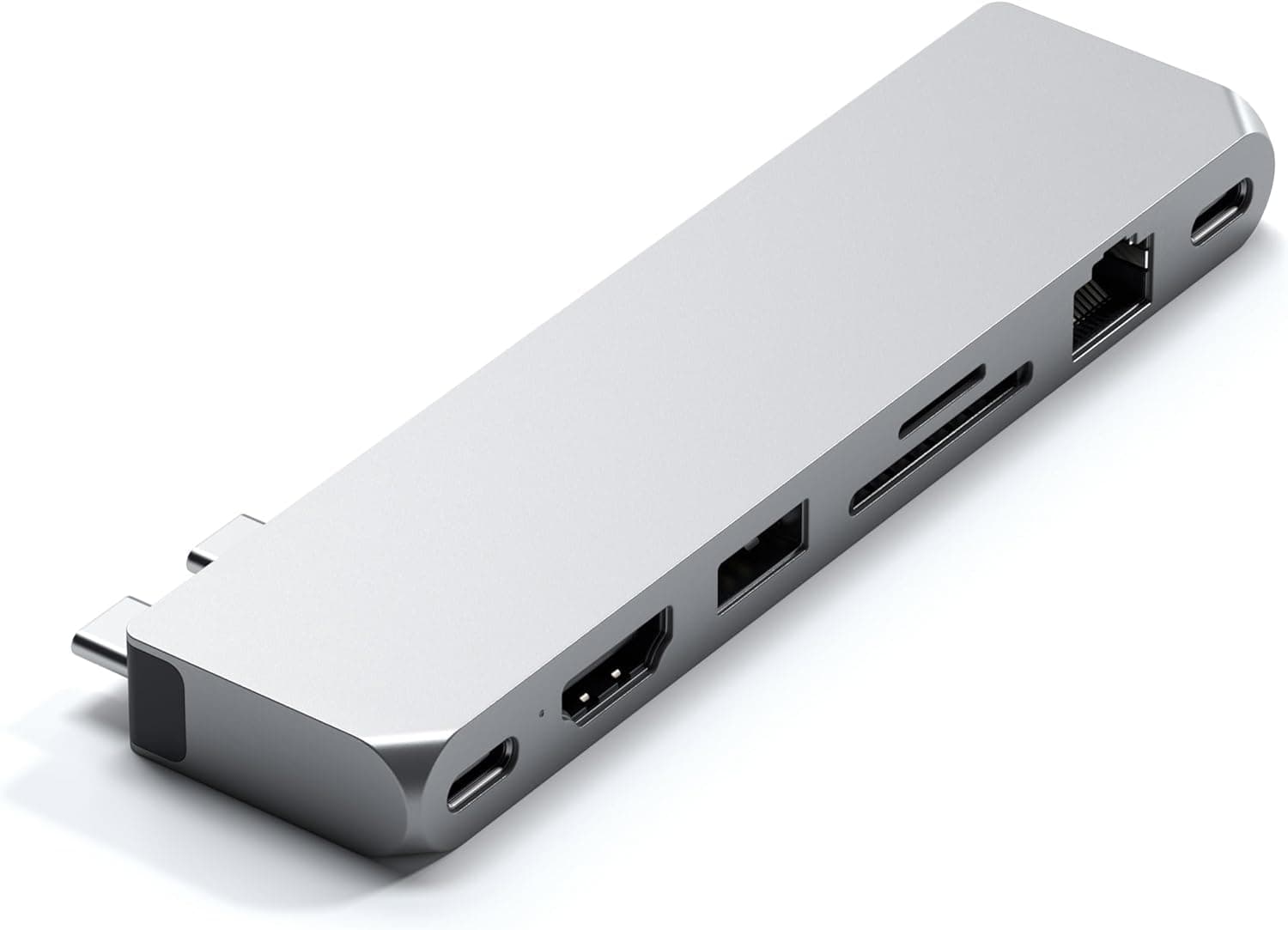 Докинг станция Satechi USB-C Pro Hub Max (ST-UCPHMXS), 1x USB C, 3x USB A, 1x HDMI, 1x RJ45, сребрист, за MacBook Pro
