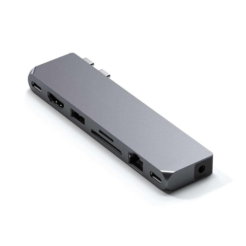 Докинг станция Satechi USB-C Pro Hub Max (ST-UCPHMXM), 1x USB C, 3x USB A, 1x HDMI, 1x RJ45, тъмносив, за MacBook Pro