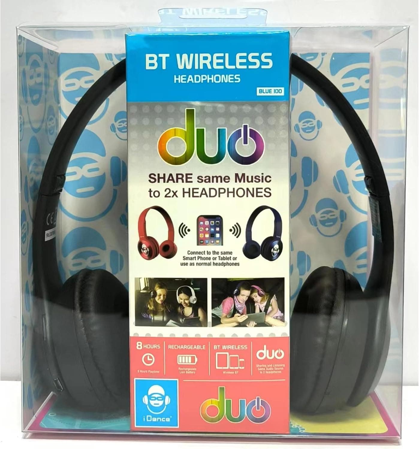 Детски Bluetooth слушалки, черни