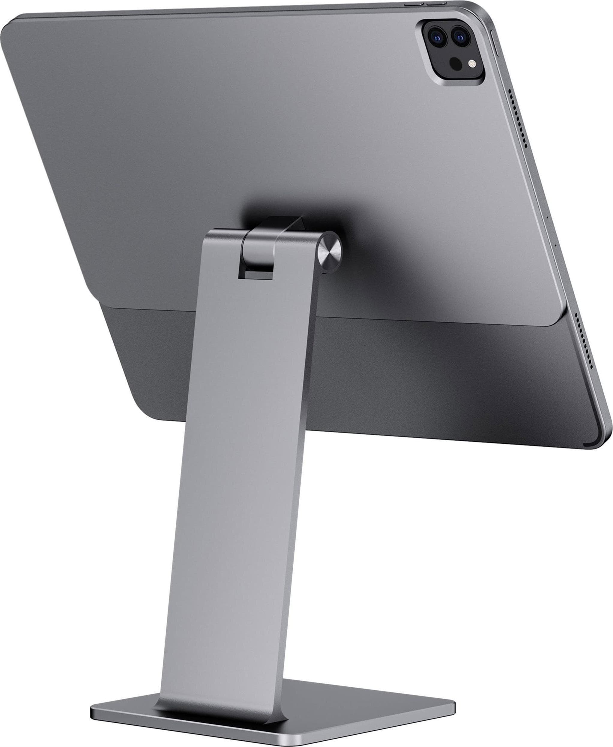 Магнитна алуминиева поставка за iPad Pro 11 M1 (2021), iPad Pro 11 (2020), iPad Pro 11 (2018), iPad Air 5 (2022), iPad Air 4 (2020) - INVZI MagFree Magnetic Aluminum Desktop Stand (сив)