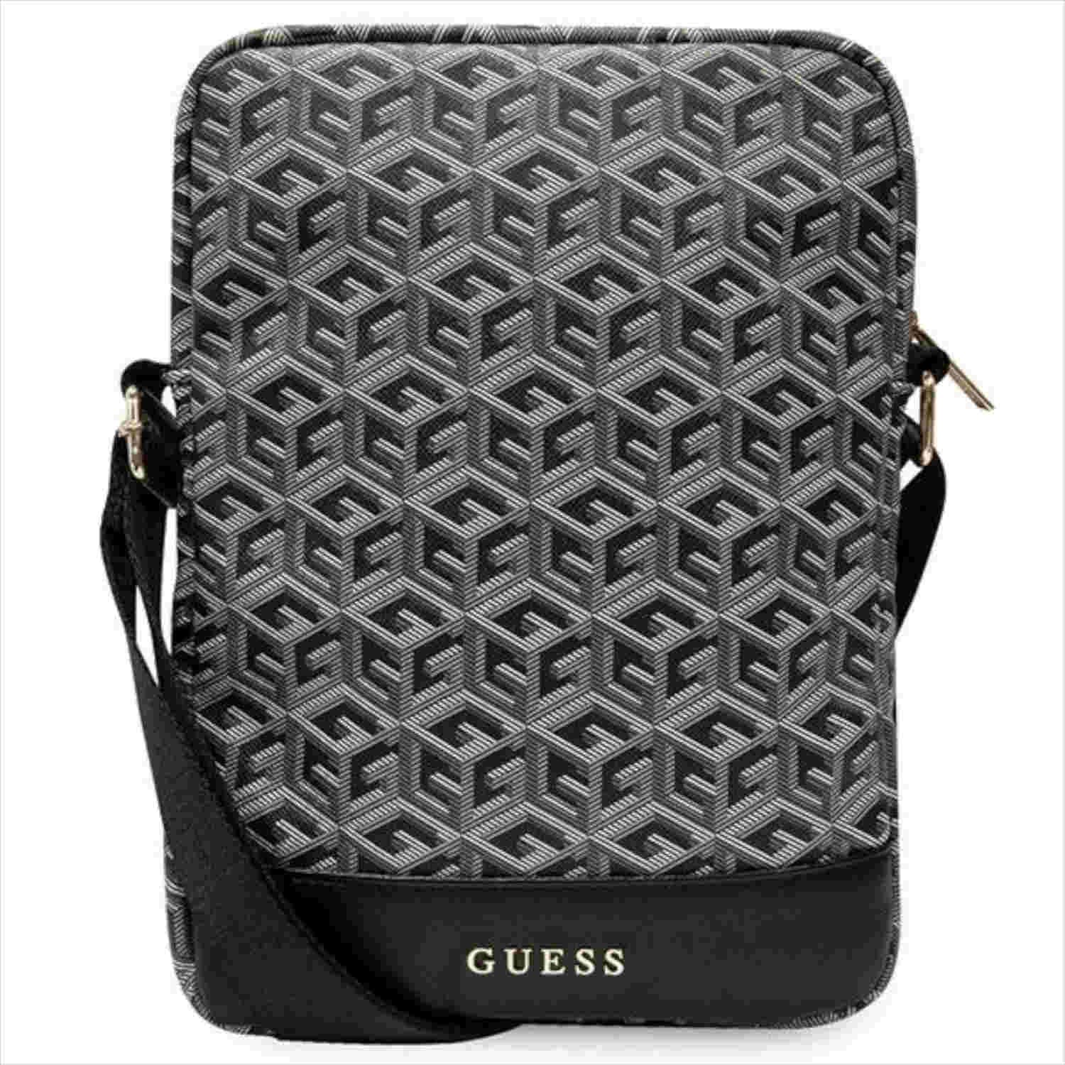 Дизайнерска чанта с презрамка за таблети до 10 инча - Guess PU G Cube Tablet Bag 10 (черен)
