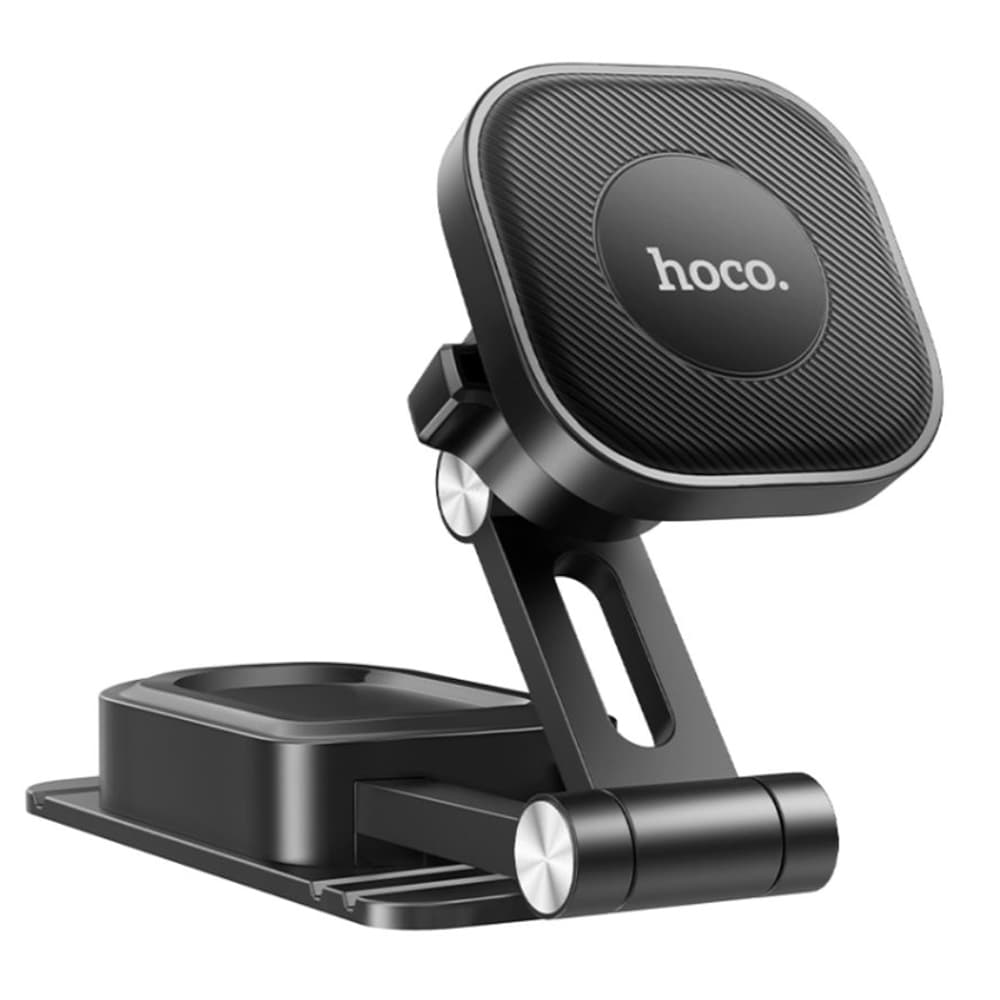 Магнитна поставка за таблото на автомобил за смартфони - Hoco Magnetic Car Holder H4 (тъмносив)