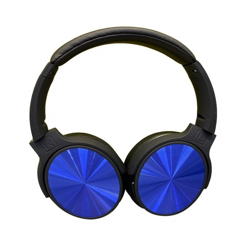 Bluetooth Wireless Headphone With Rotable Head 500mAh Blue W/BAG