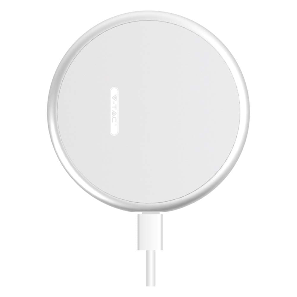 Wireless Charger 5A Fast Charging Round White