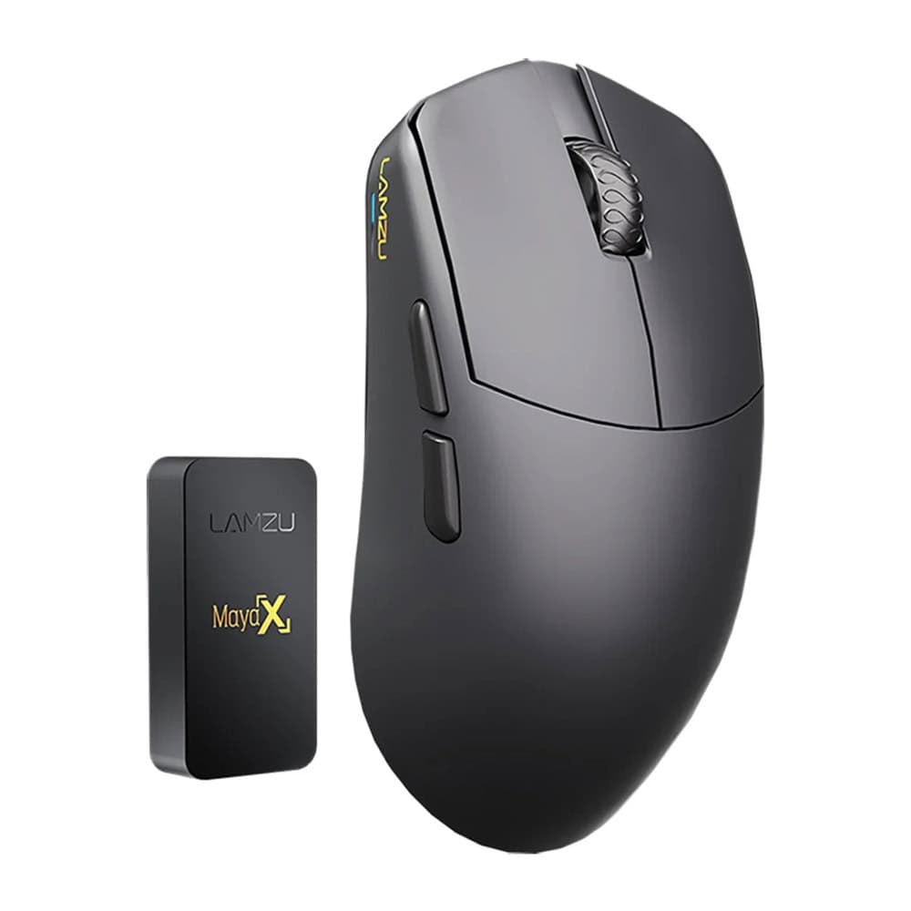 Мишка Lamzu Maya X 8K, оптична (30 000 dpi), жична/безжична, USB, черна, гейминг, 8000Hz Polling rate, Pixart 3950 сензор