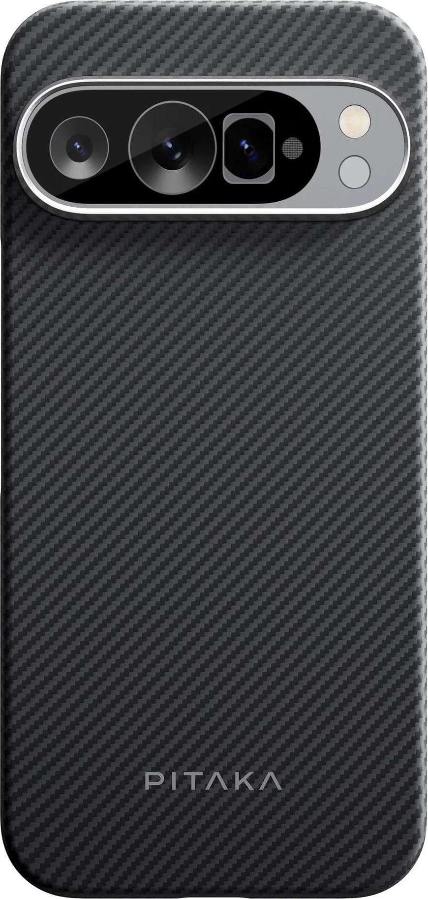Кевларен кейс с MagSafe за Google Pixel 9 Pro XL (черен-сив) - Pitaka MagEZ 5 600D Aramid Fiber MagSafe Case