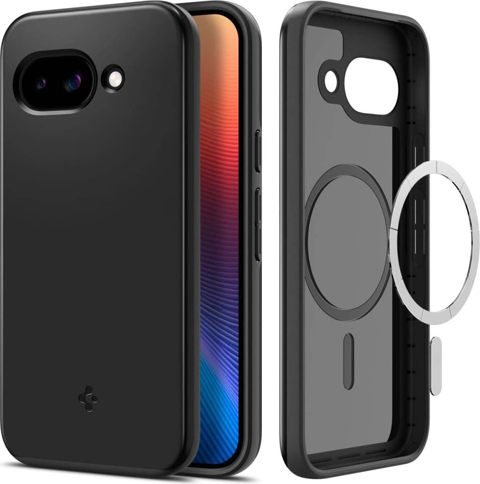 Качествен тънък матиран кейс с MagSafe за Google Pixel 9a - Spigen Thin Fit MagSafe Case (черен)