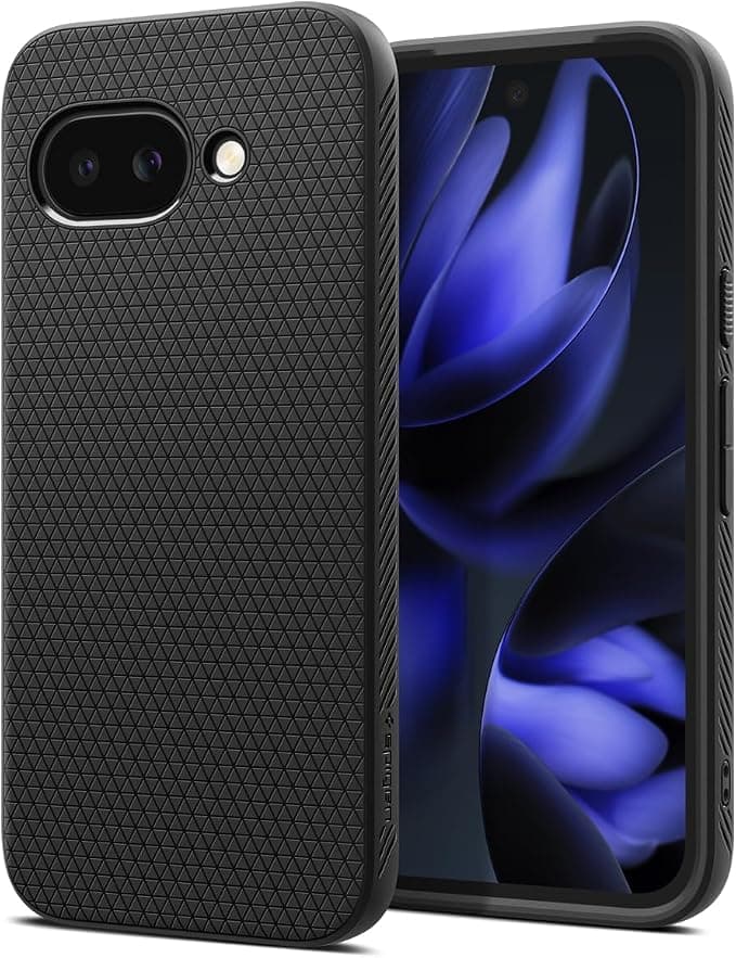 Силиконов (TPU) калъф с висока степен на защита за Google Pixel 9a - Spigen Liquid Air Case (черен)