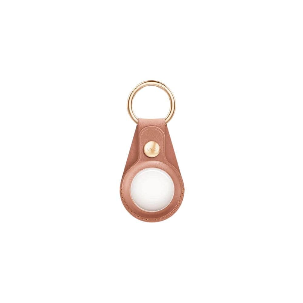 Кожен ключодържател за Apple AirTag - Uniq Domus Leatherette Case (розов)