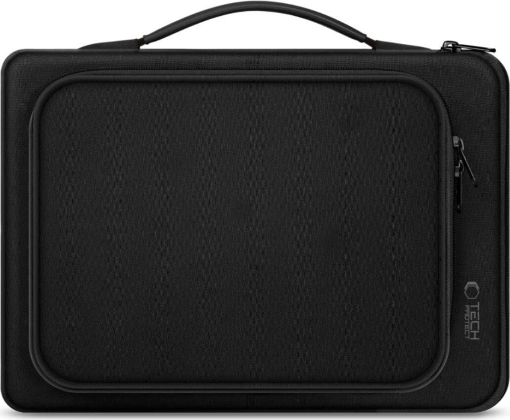 Елегантна чанта за MacBook Pro 14 М1 (2021), MacBook Pro 13 и лаптопи до 14 инча - Tech-Protect Basic Laptop Bag 14 (черен)