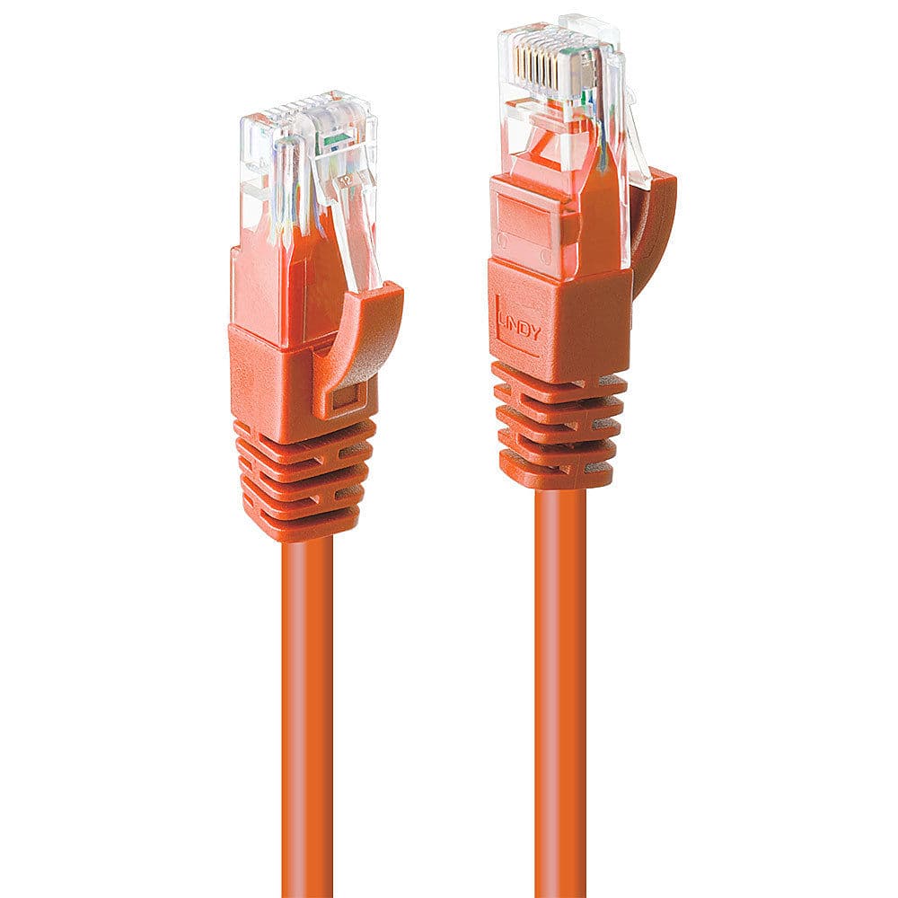 LINDY LNY-48111 :: UTP мрежов кабел, Cat. 6, оранжев, 7.5 м