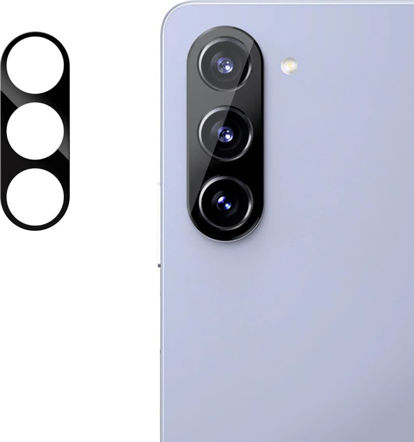 Предпазно стъклено защитно покритие за камерата на Samsung Galaxy Z Fold6 - Techsuit Full Camera Glass (черен)