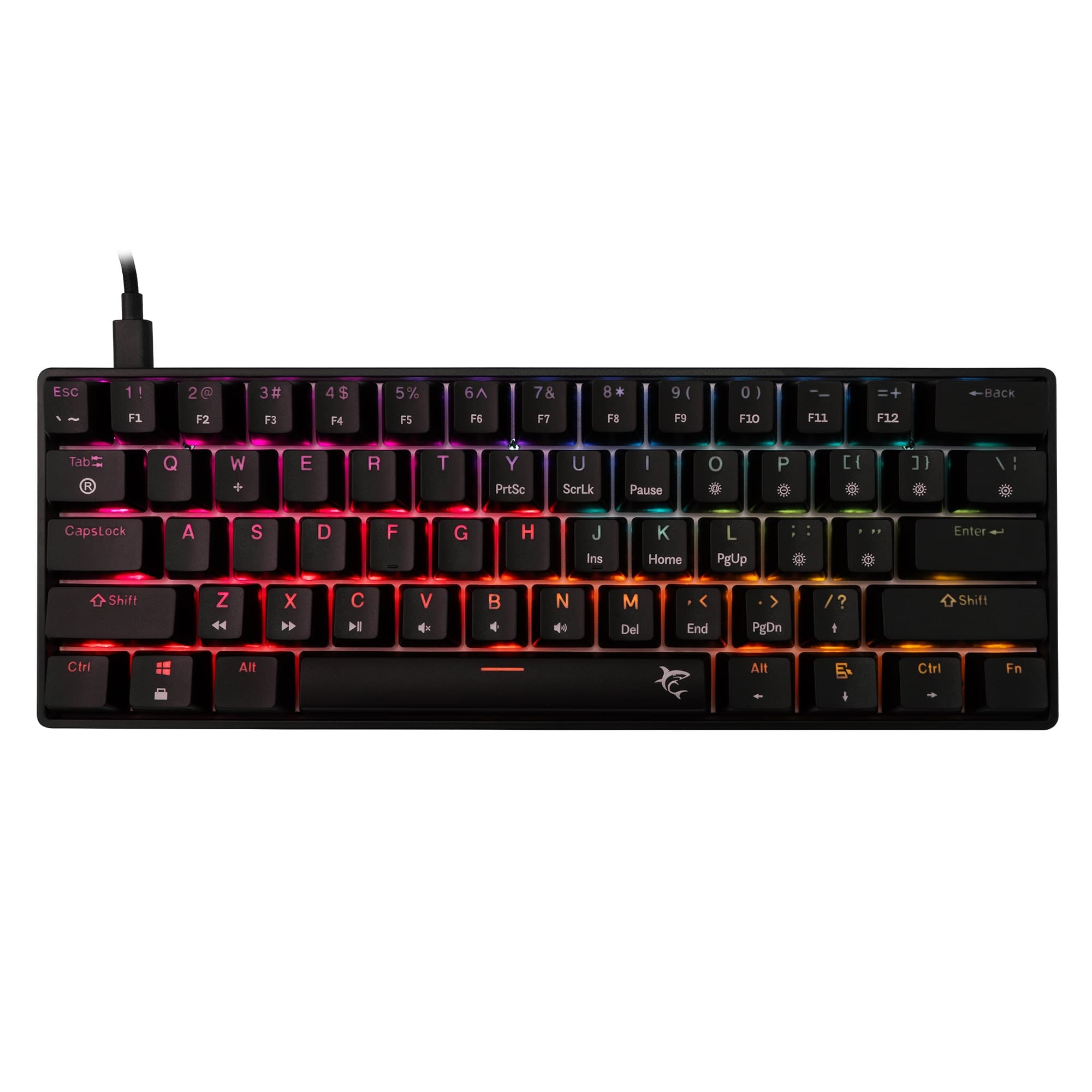 WHITE SHARK SHINOBI-2-B-US-RED.SW :: Клавиатура, механична, GK-004111, червени клавиши, черна
