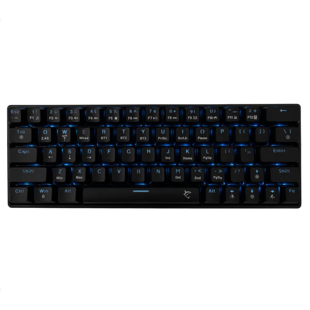 WHITE SHARK KAIKEN :: Геймърска клавиатура GK-003111, Bluetooth, WiFi, механична, червени клавиши, черна