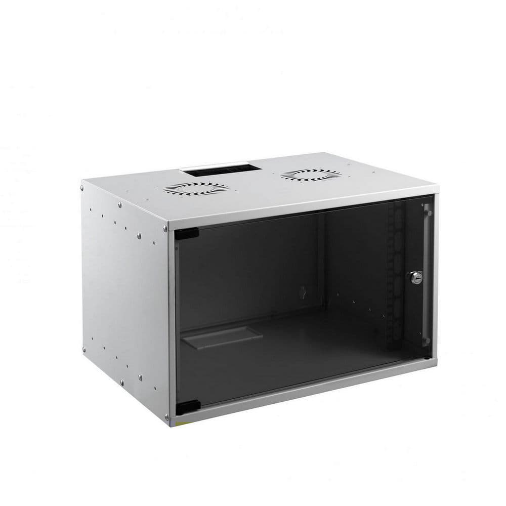 MIRSAN MR.SOH09U40DE.02 :: Сървърен шкаф, 535x400x440 мм, D=400 мм / 9U, за стена, разглобен, бял
