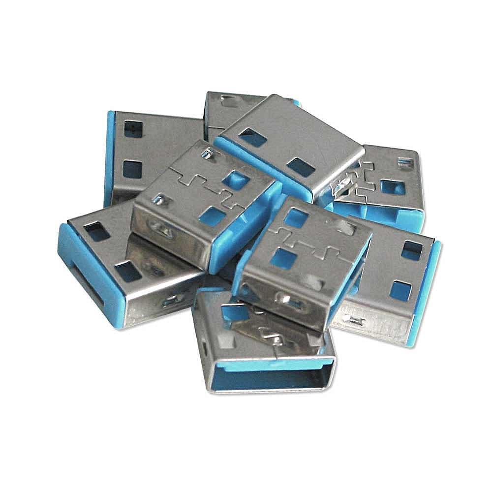 LINDY LNY-40462 :: Допълнителни USB порт блокери за заключваща система Lindy, сини, 10 бр.