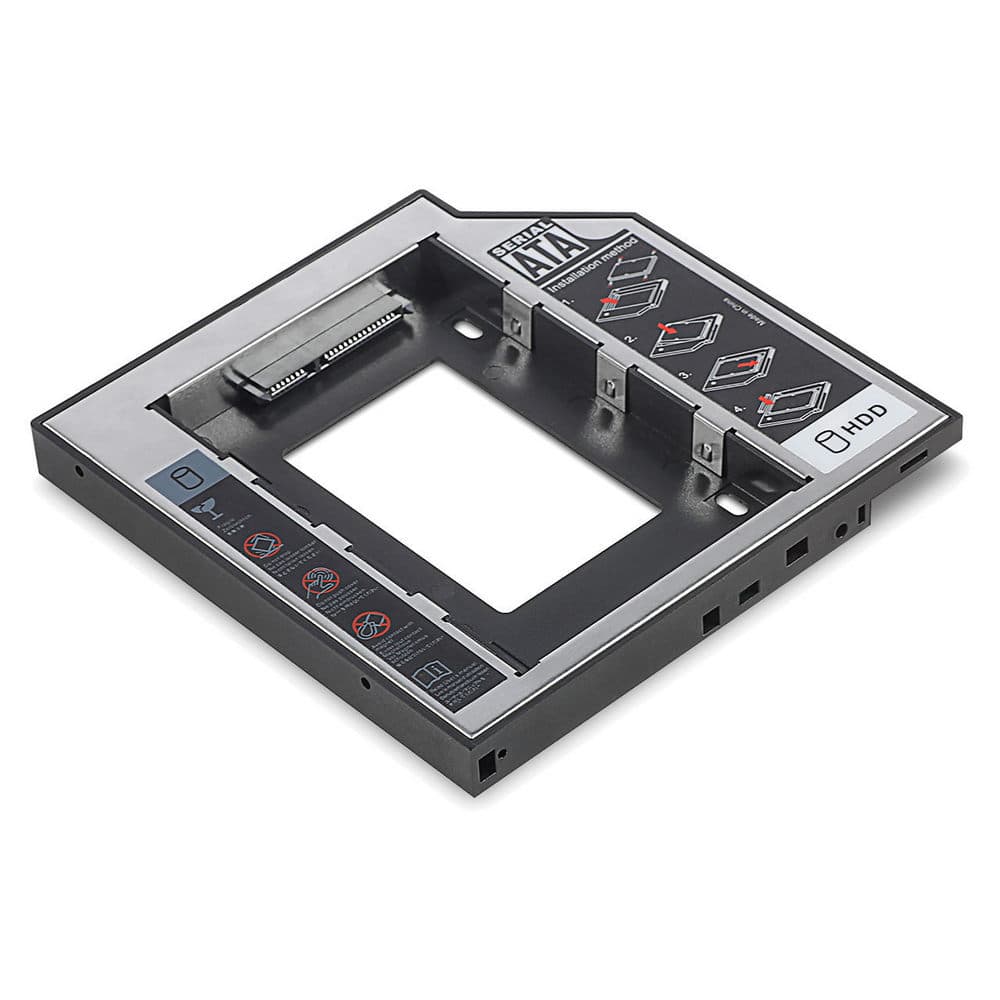 DIGITUS DA-71109 :: Монтажен адаптор за 2.5" SSD/HDD към CD/ DVD/ Blu-ray на лаптоп, до 12.7 мм