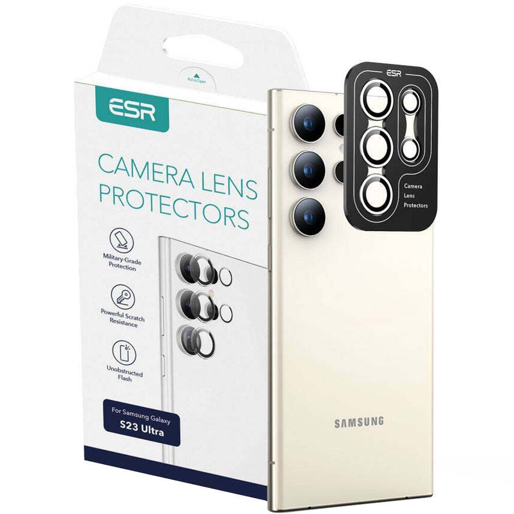 Предпазни стъклени защитни лещи за камерата на Samsung Galaxy S23 Ultra - ESR Camera Lens Protector (прозрачен)