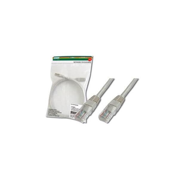 DIGITUS DK-1511-010 :: U-UTP, Cat. 5e, 1.0 м, AWG26/7, сив