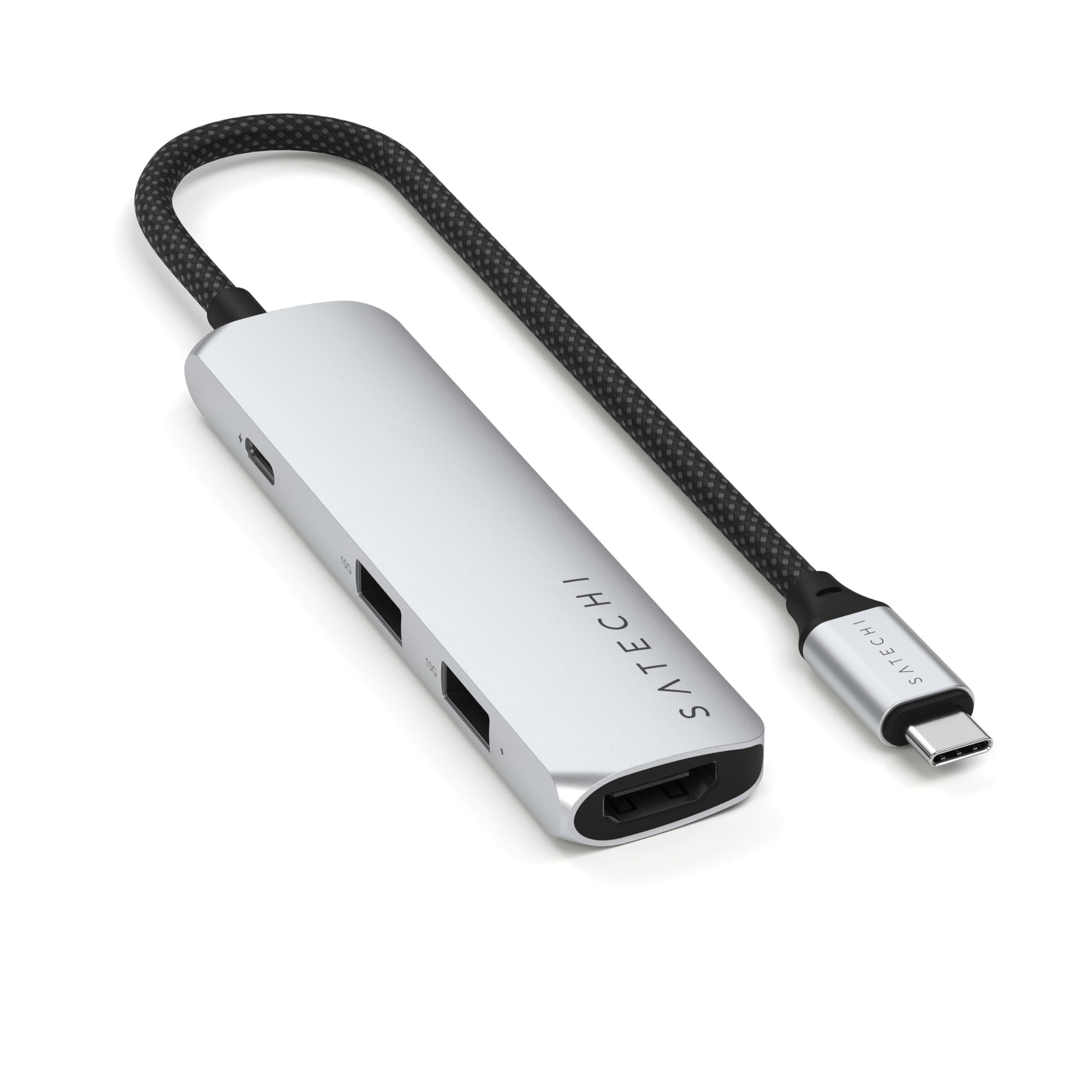 Докинг станция Satechi ST-P4SS, от USB-C към 1x USB-C(PD), 2x USB-A, 1x HDMI, сребриста