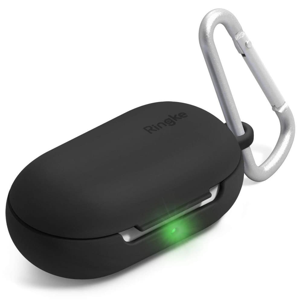 Поликарбонатов кейс с карабинер за Samsung Galaxy Buds, Galaxy Buds Plus (черен) - Ringke Galaxy Buds PC Case