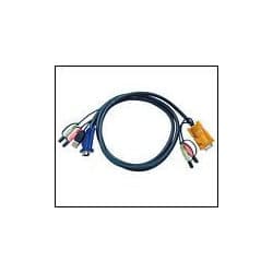 ATEN 2L-5302U :: KVM кабел, HD15 M + USB type A M + 2 Audio Plugs >> SHDB15 M + 2 Audio Plugs, 1.8 м