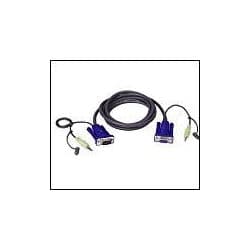 ATEN 2L-2402A :: KVM кабел, HD15 F + Audio plug >> HD15 M + Audio plug, 1.8 м