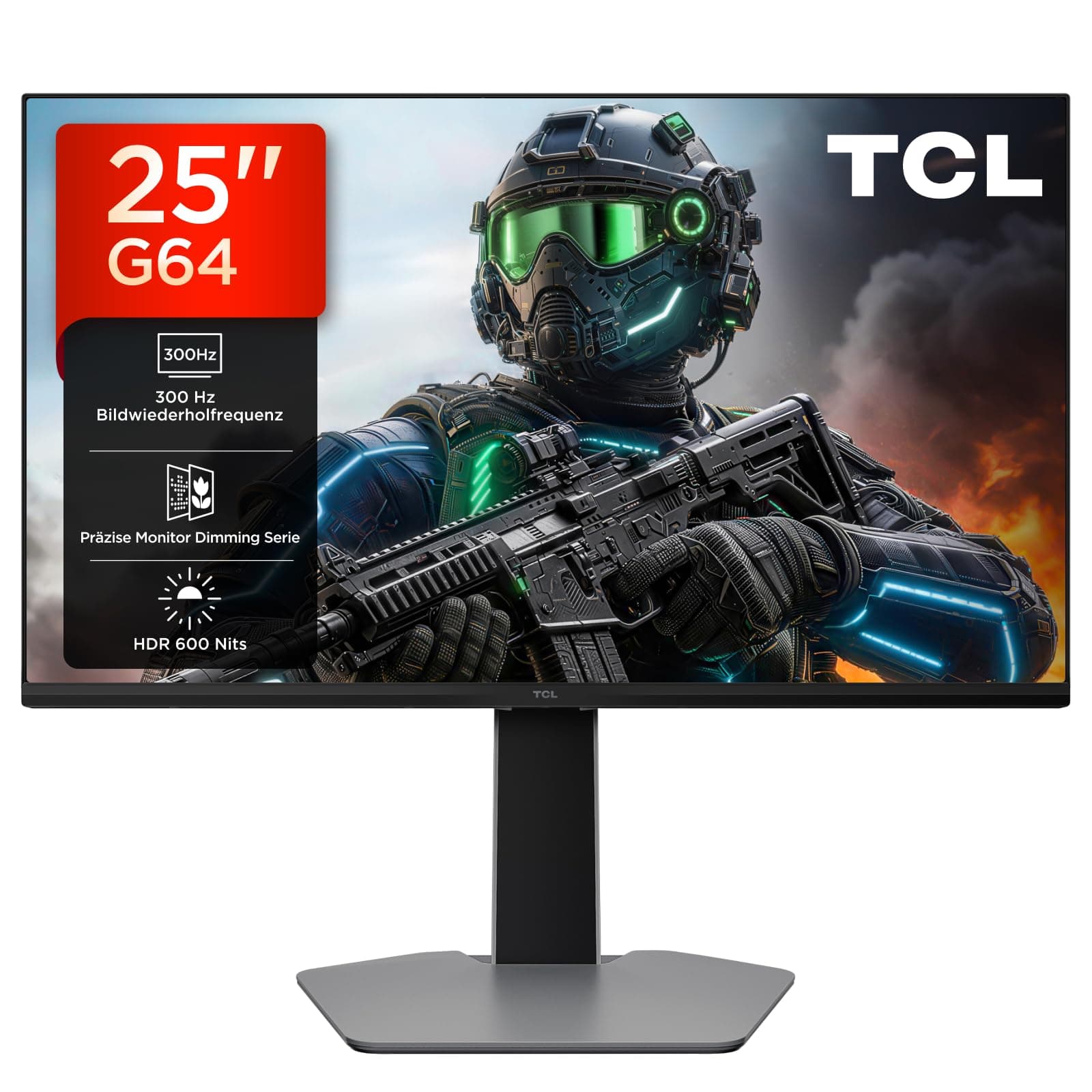 TCL 25G64 25inch Mini LED Fast-IPS FHD 1920x1080 16:9 300Hz 1ms 600nits HDR600 Gaming Monitor