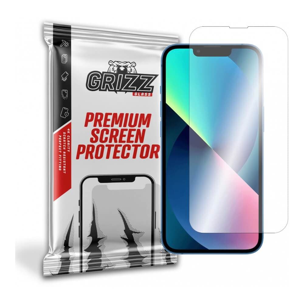 Хибридно защитно покритие за дисплея на iPhone 13 - GrizzGlass Hydrogel Screen Protector (прозрачен)