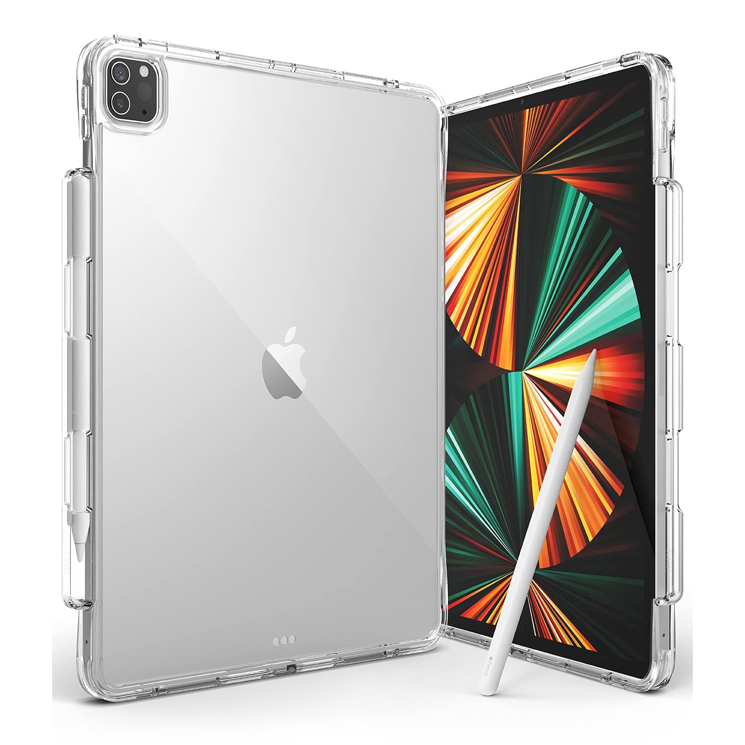 Удароустойчив хибриден кейс за iPad Pro 12.9 M1 (2021) - Ringke Fusion Case (прозрачен)