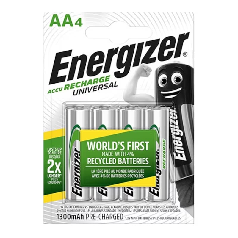 АКУМУЛАТОРНИ БАТЕРИИ ENR RECH AA 1300MAH CHP4 ENERGIZER