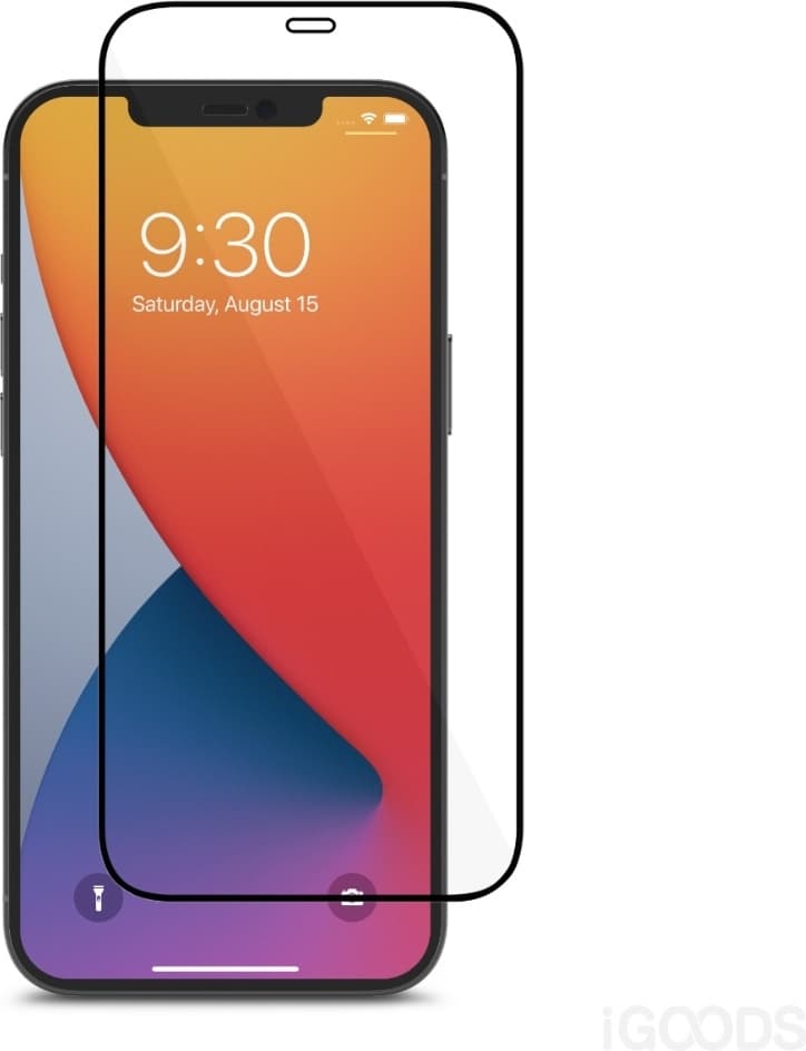 Качествено защитно покритие за целия дисплей на iPhone 12 Pro Max - Moshi AirFoil Pro Anti-Shatter Screen Protector (черен-прозрачен)