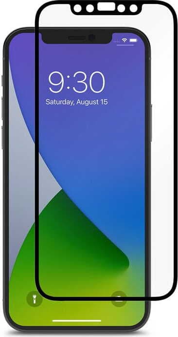 Качествено матово защитно покритие за iPhone 12, iPhone 12 Pro - Moshi iVisor AG (черен)