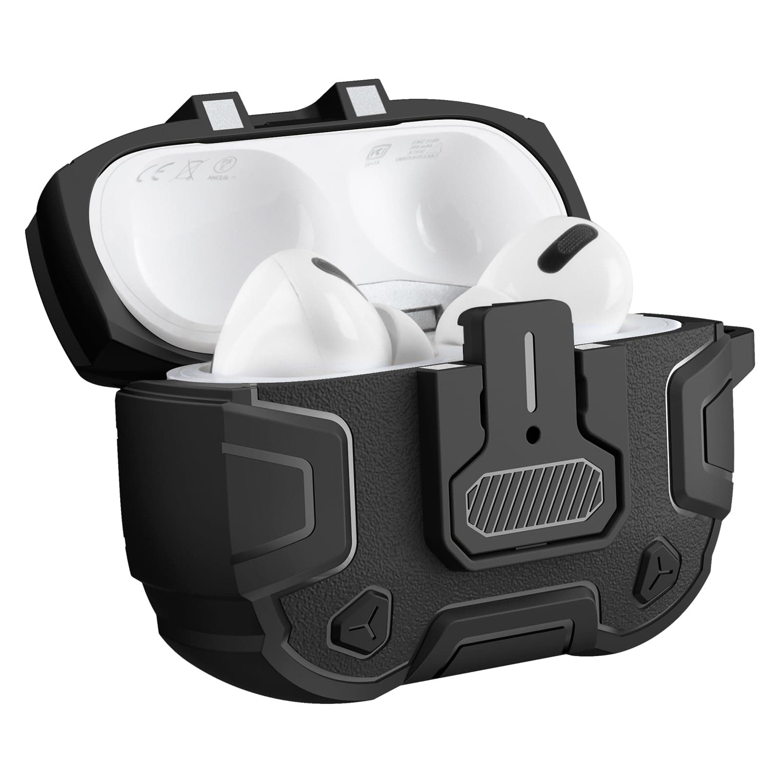 Удароустойчив кейс с карабинер за Apple AirPods Pro 2 - Nillkin Bounce Case AirPods Pro 2 (черен)