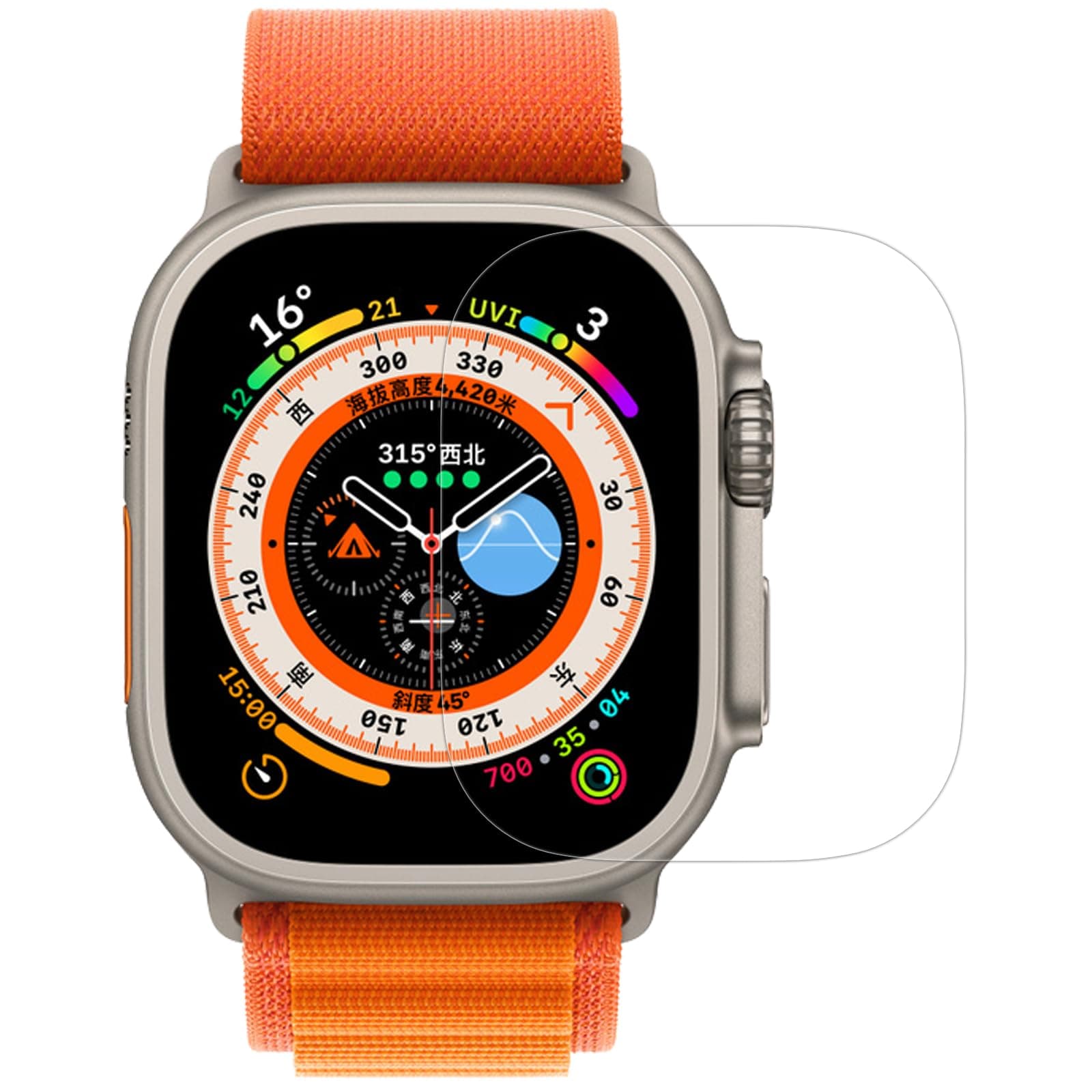 2 броя стъклени защитни покрития за дисплея на Apple Watch Ultra, Ultra 2, Ultra 3 49мм - Nillkin Tempered Glass H+ PRO (прозрачен)