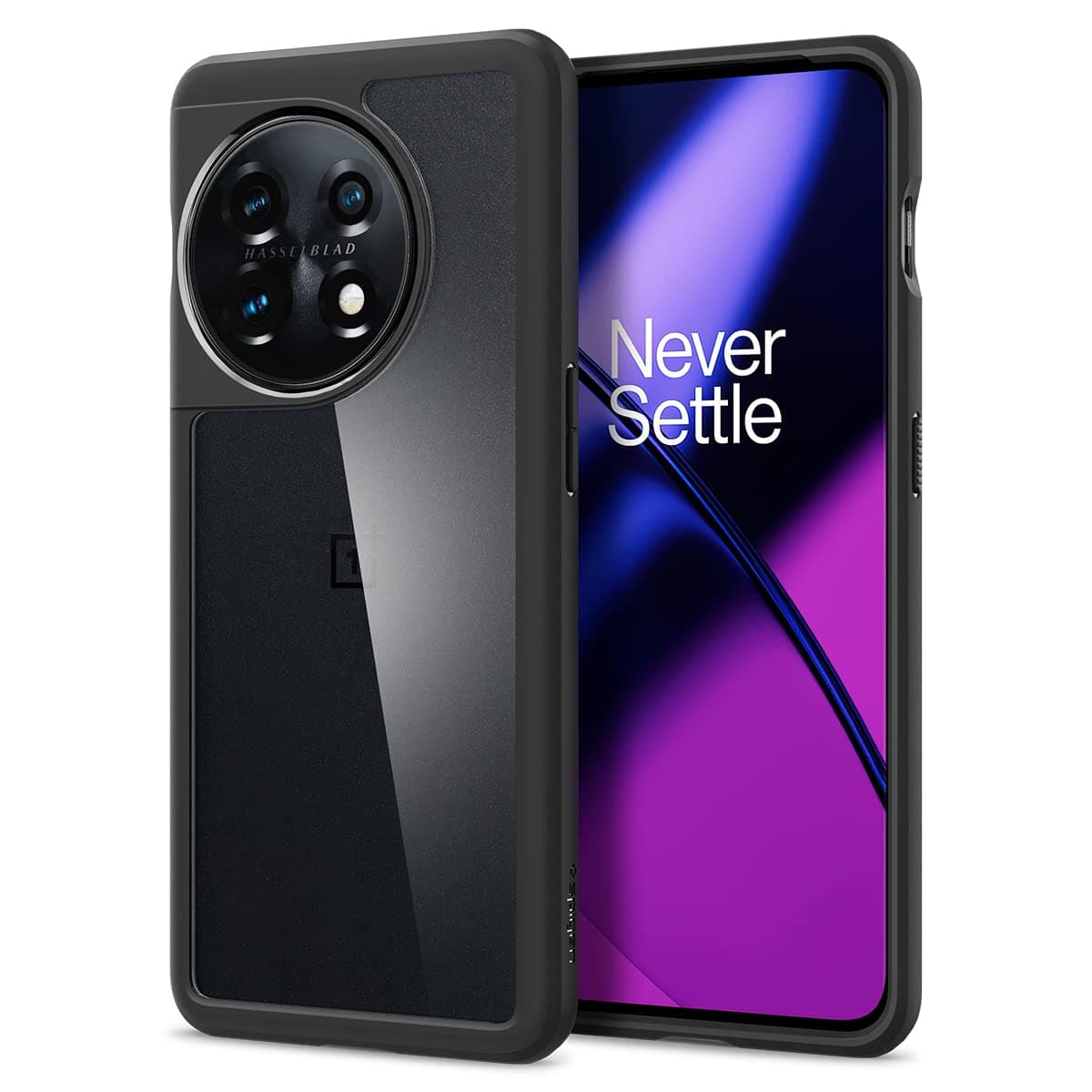 Хибриден кейс с висока степен на защита за OnePlus 11 - Spigen Ultra Hybrid Case (черен-прозрачен)