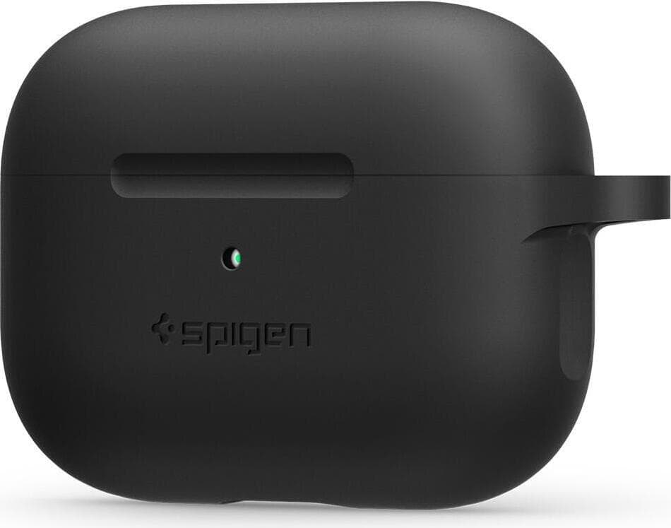 Силиконов калъф с връзка за ръка за Apple AirPods Pro 2 - Spigen AirPods Pro 2 Silicone Fit Case (черен)