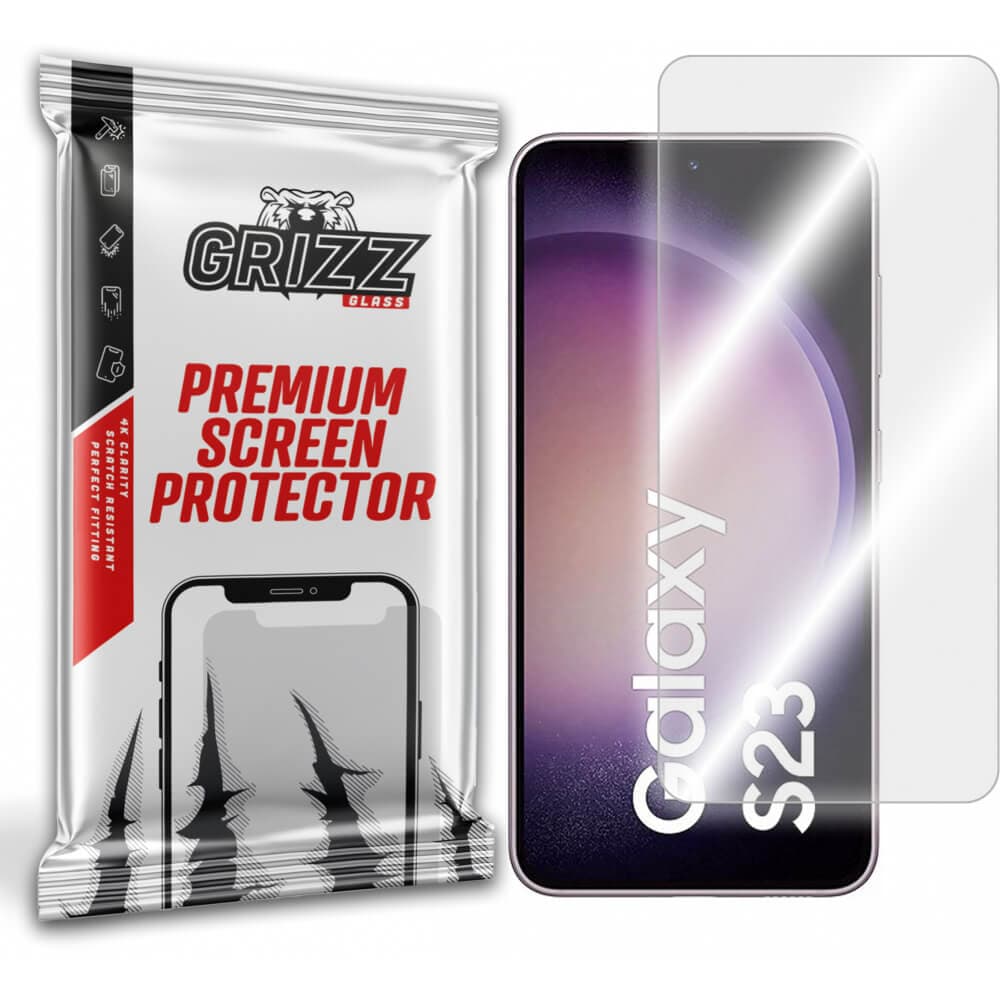 Хибридно защитно покритие за дисплея на Samsung Galaxy S23 - GrizzGlass Hydrogel Screen Protector (прозрачен)