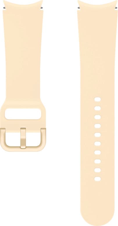 Оригинална силиконова каишка за Samsung Galaxy Watch, Huawei Watch, Xiaomi, Garmin и други часовници с 20мм захват - Samsung Sport Strap 20mm M/L (ET-SFR87LUE) (бежов)