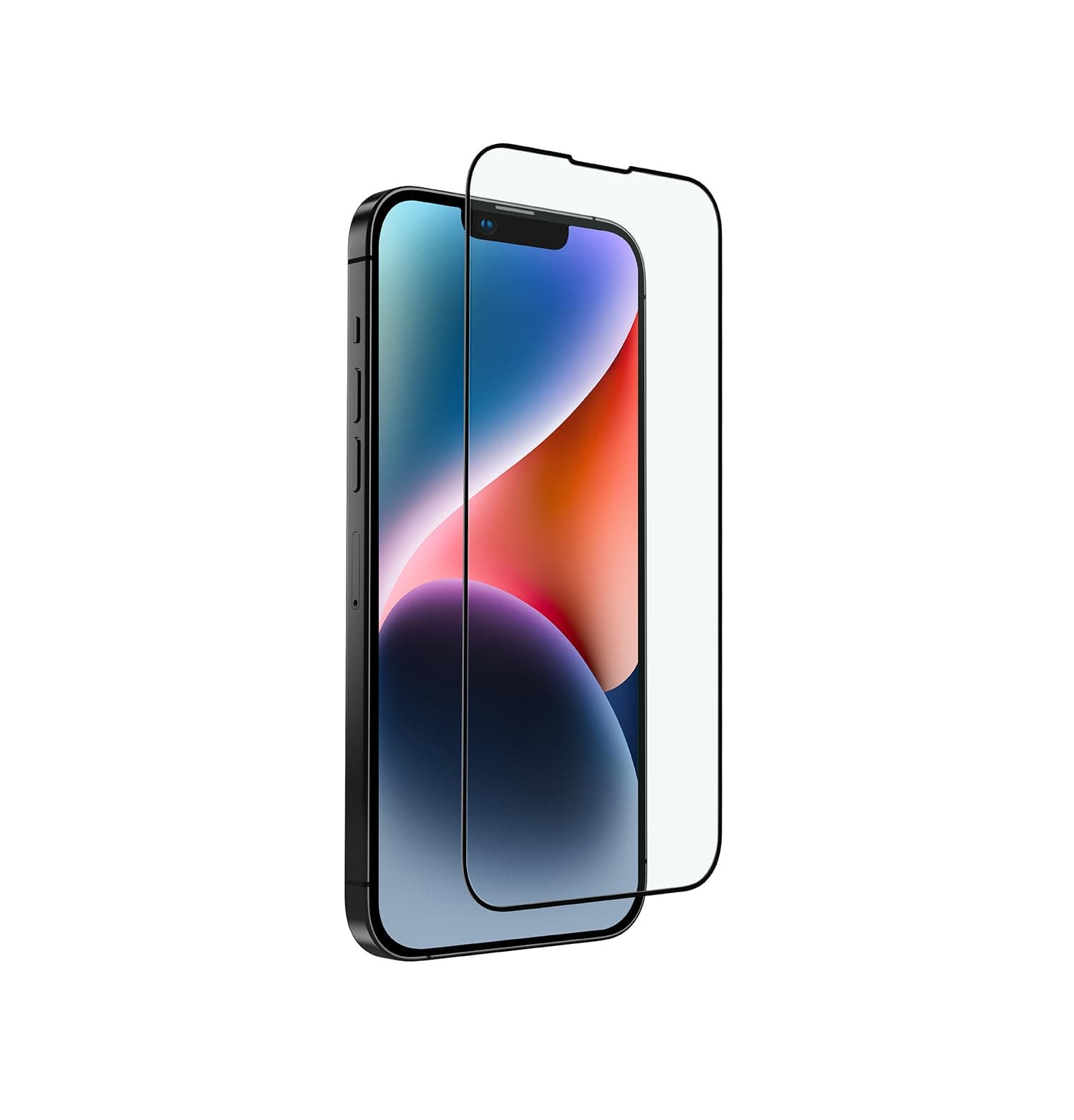Калено стъклено защитно покритие със защитен филтър за дисплея на iPhone 14 Plus, iPhone 13 Pro Max - Uniq Optix VisionCare Tempered Glass with Anti Blue Light (черен-прозрачен)